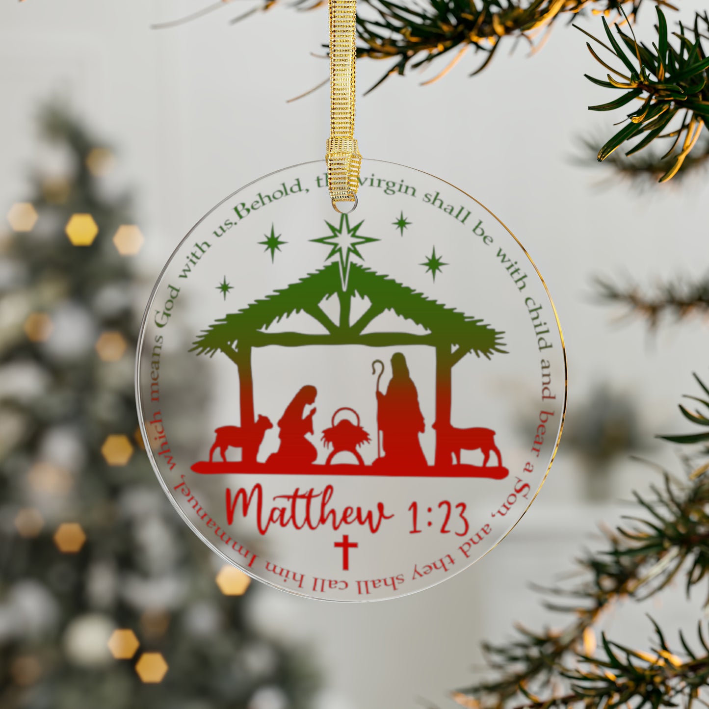 Matthew 1:23 - Acrylic Ornaments