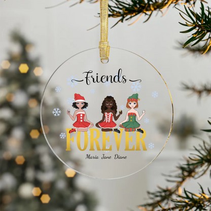 Personalized - Lady Besties, Sisters, Friends, Cousins Acrylic Ornament