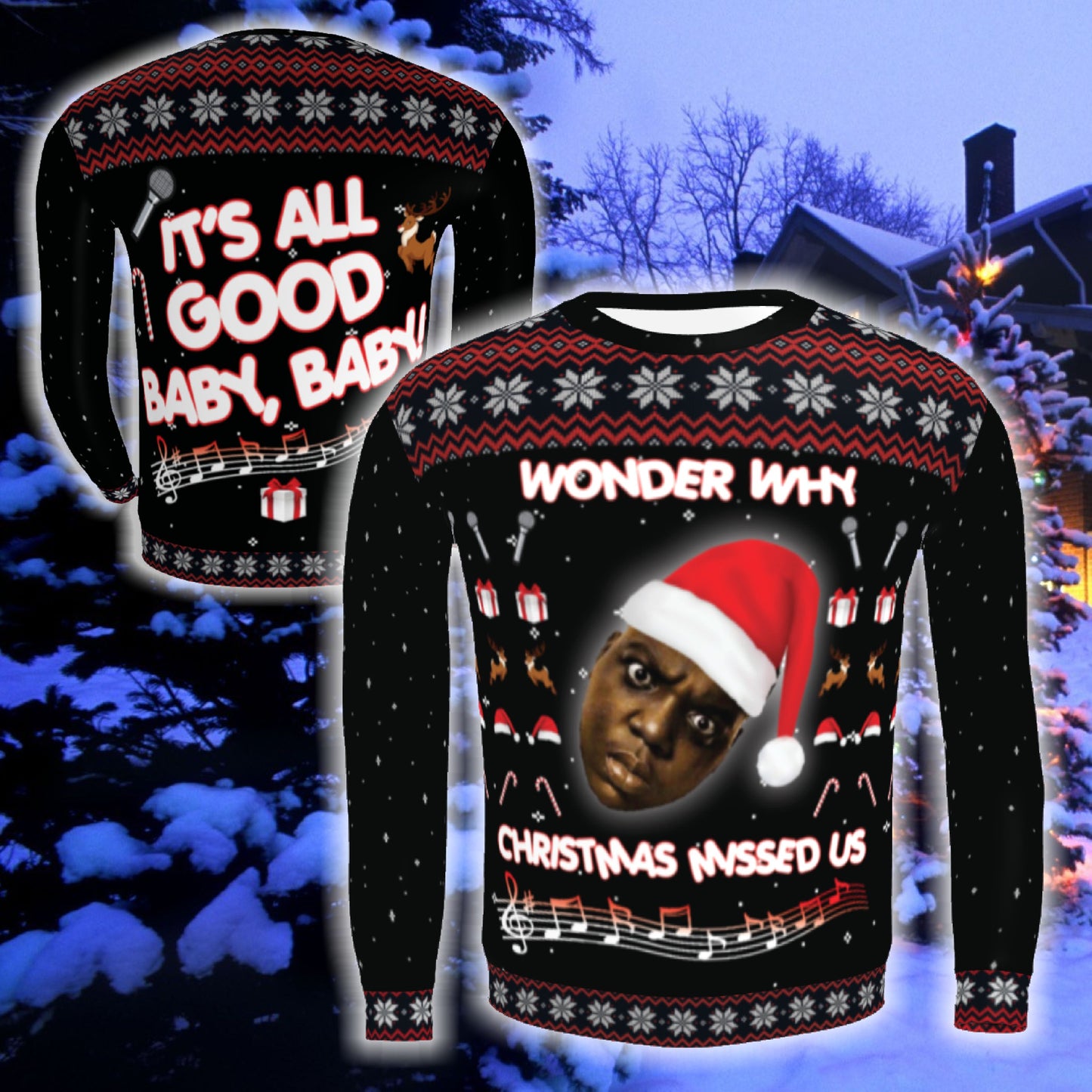 Biggie Smalls Ugly Sweater