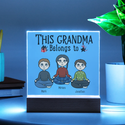 Personalized Grandma-Grandpa Acrylic Plaque