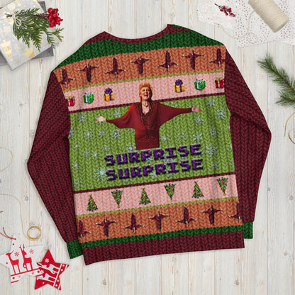 Surprise Surprise Meme Ugly Sweater Holiday Sweatshirt