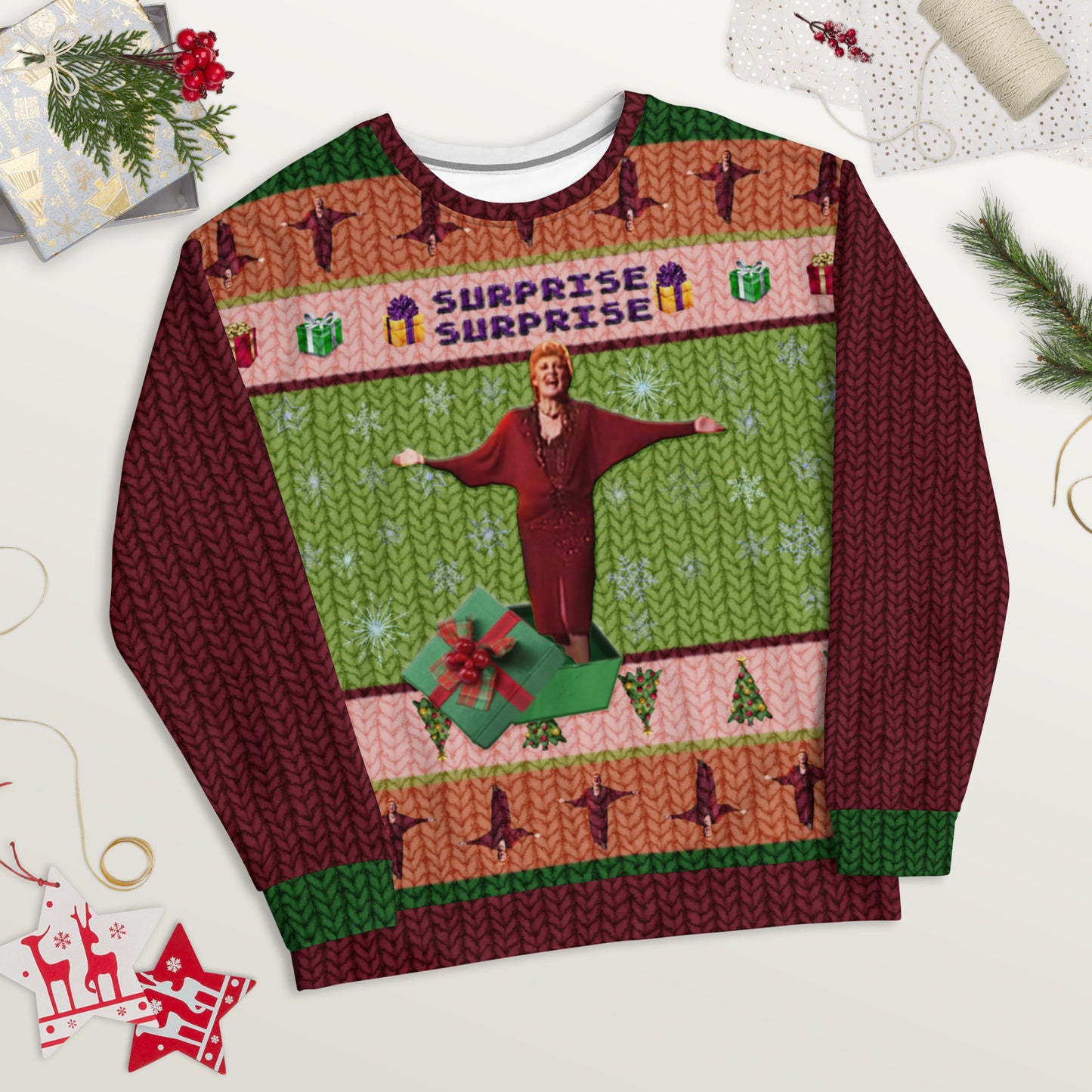 Surprise Surprise Meme Ugly Sweater Holiday Sweatshirt