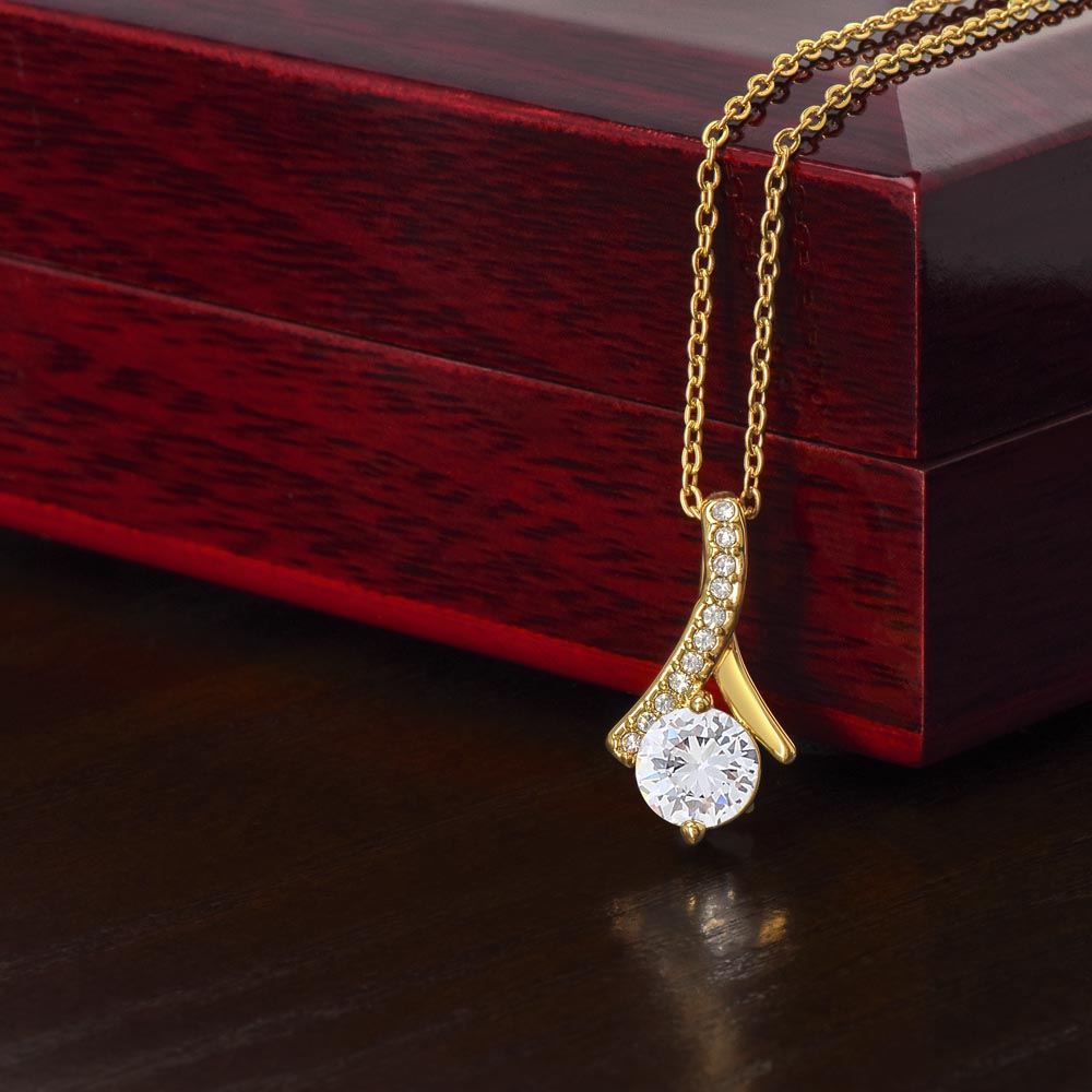 Gift for Daughter - from Dad, Alluring Beauty Necklace (Yellow Gold)